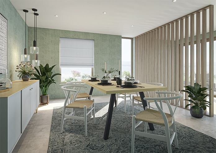 Menton, Signal Grey - Twist&Fit Roman Blind - Image 6